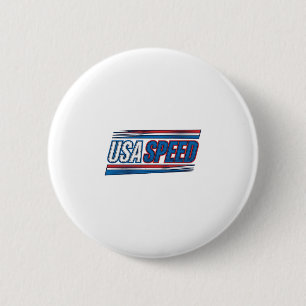 USA Speed Racing Patriotic Vintage Vector Design_1 2 Inch Round Button