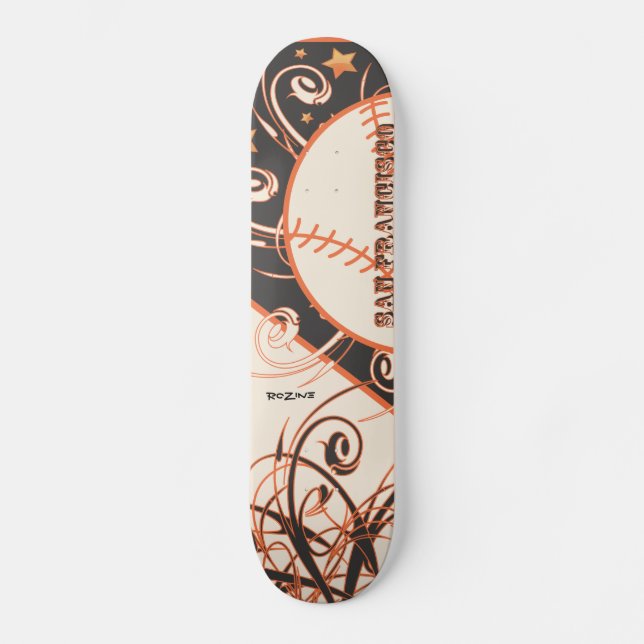USA Sports Team San Francisco Bay Area Baseball Skateboard (Front)