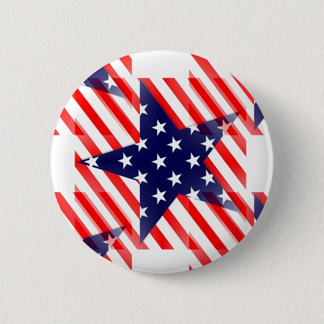 usa star 2 inch round button (Front)