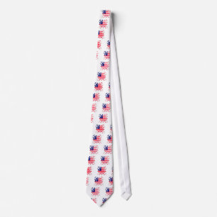 USA Star Spangled Love My Country of Love Tie