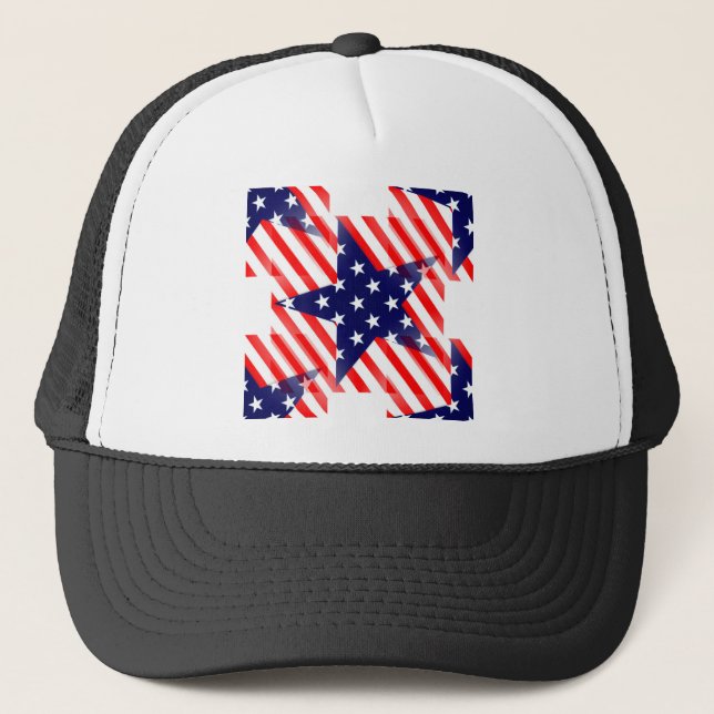 usa star trucker hat (Front)