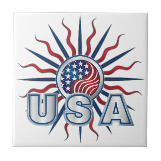 USA Starburst Yin Yang Tile