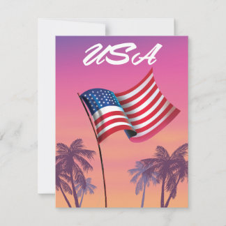 USA Stars and stripes RSVP Card