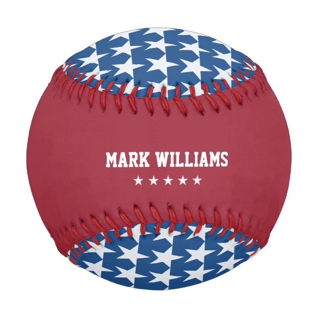 USA stars personalized Baseball (Front)