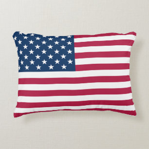 USA Stars & Stripes Patriotic Accent Pillow
