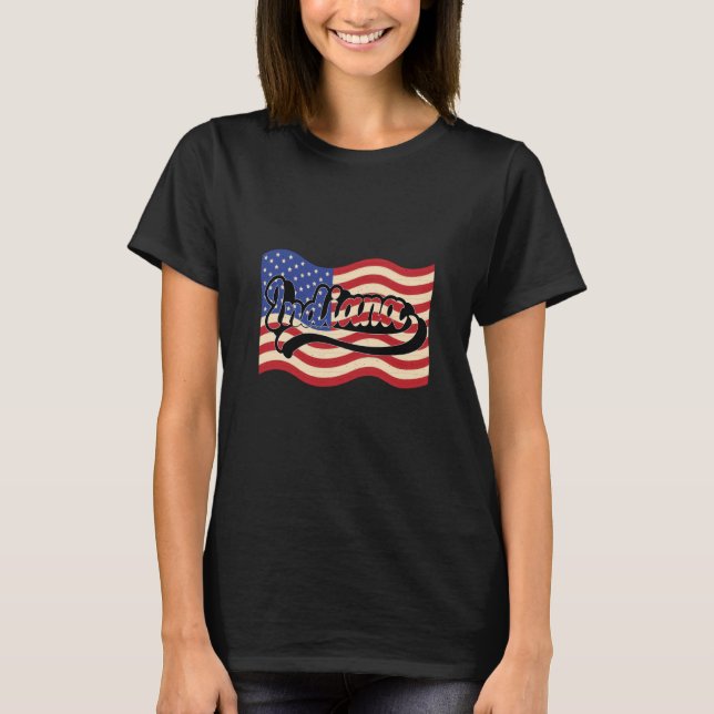 USA State America Indiana T-Shirt (Front)