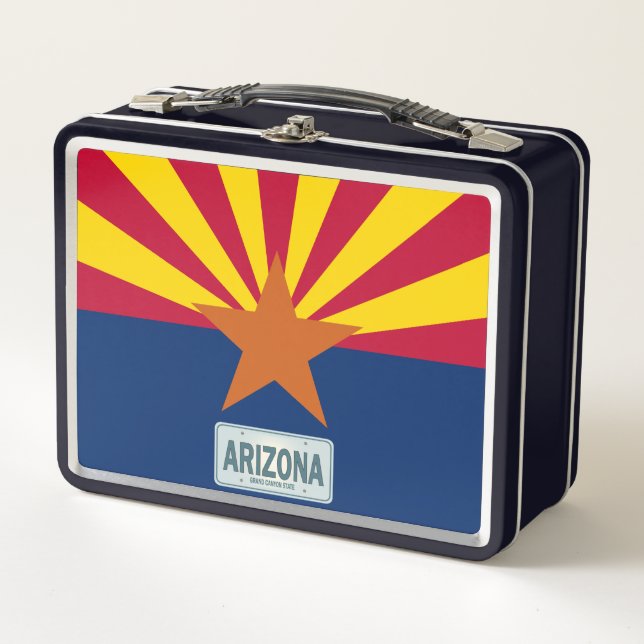 USA State Flag - Arizona Metal Lunch Box (Front)