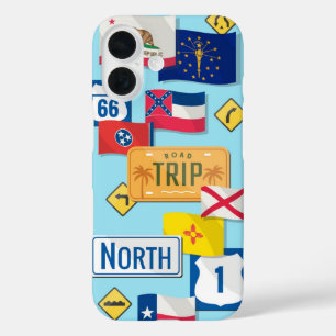 USA State Flags Road Trip iPhone 16 Case