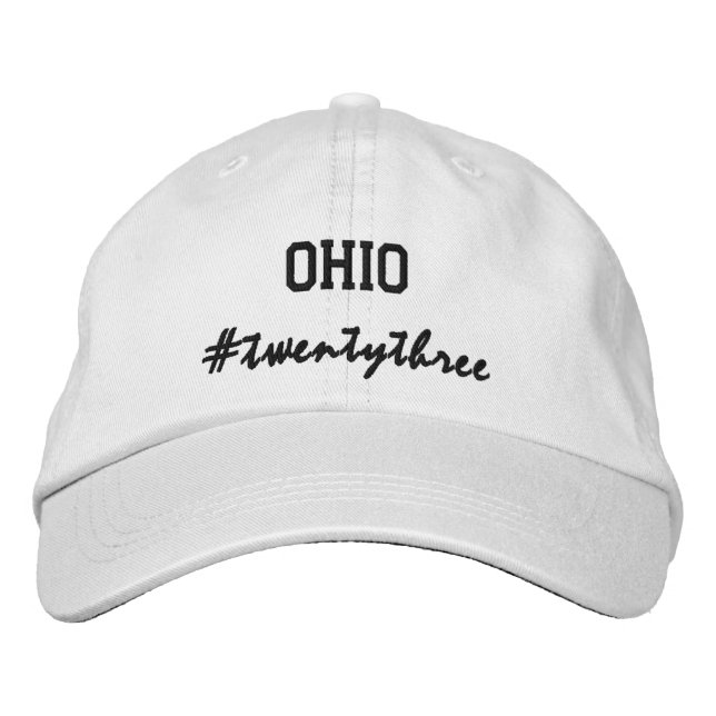 USA State OHIO Hashtag 2023 Embroidered Hat (Front)