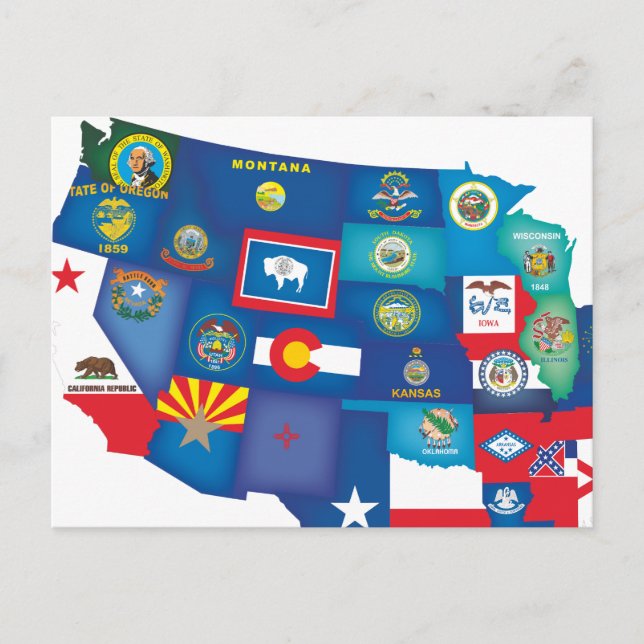 USA States Postcard (Front)