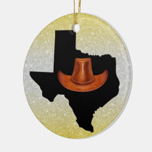 USA States Texas - See Back Ceramic Ornament