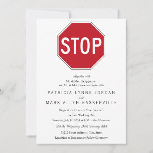 USA Stop Sign Invitation