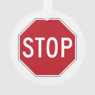 USA Stop Sign Ornament