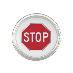 USA Stop Sign Ring