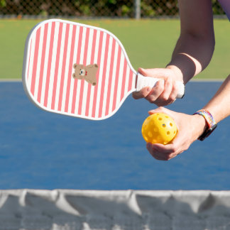 USA Striped Red Cute Simple Performance  Pickleball Paddle