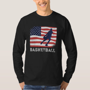 Usa Summer Sports Flag  Basketball Team Gear T-Shirt