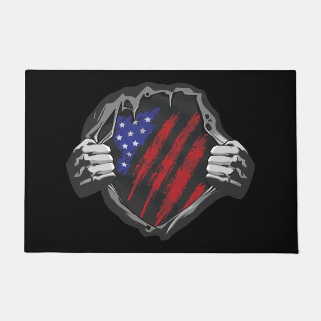 USA Superhero Costume Flag Doormat (Front)