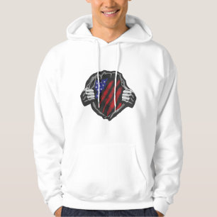 USA Superhero Costume Flag Hoodie