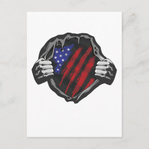 USA Superhero Costume Flag T-Shirt Postcard