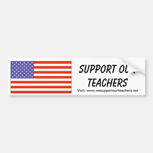 USA -- Support Our Teachers Bumper Sticker (Front)