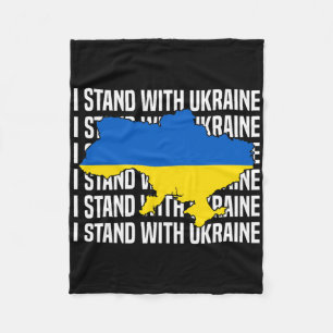 Usa Support Ukraine Flag Ukrainian Love I Stand Wi Fleece Blanket