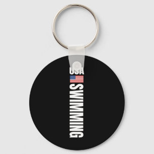 Usa Swimming American Flag Swim Sport Team Keychain