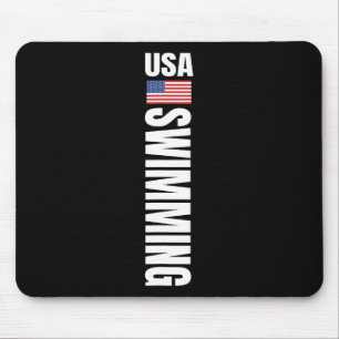 Usa Swimming American Flag Swim Sport Team Mouse Pad