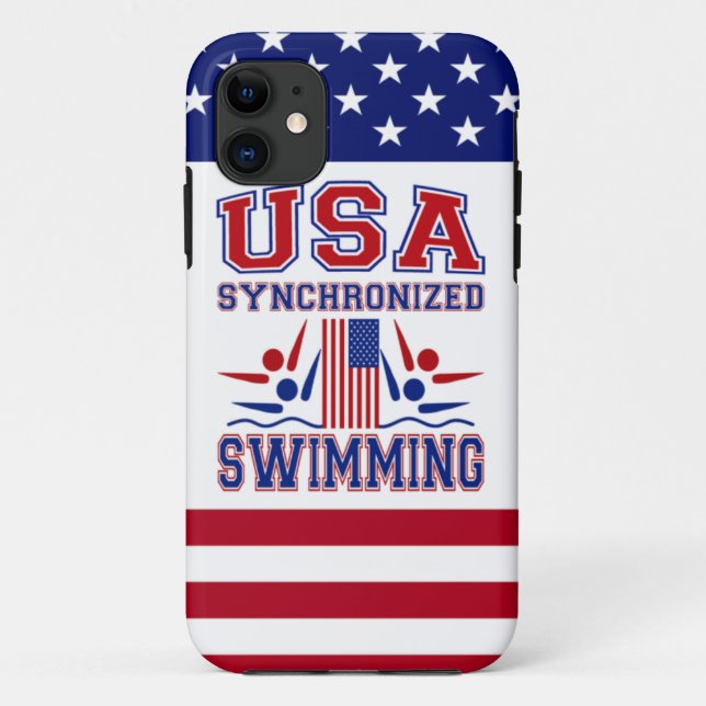 USA Synchronized Swimming Case-Mate iPhone Case (Back)