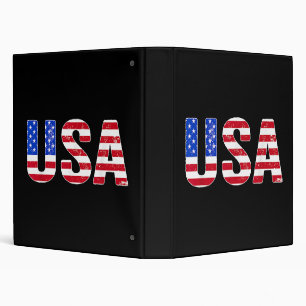 USA T Shirt Patriotic American Flag Men Women Kids Binder