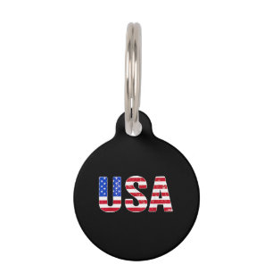 USA T Shirt Patriotic American Flag Men Women Kids Pet Tag