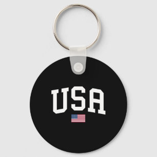 Usa T Shirt Women Men Kids Patriotic American Flag Keychain