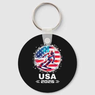 Usa team 2026 skiing shirt for men women kids keychain