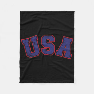 Usa Team For Patriotic Independence Day On 4th Of Fleece Blanket