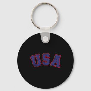 Usa Team For Patriotic Independence Day On 4th Of Keychain