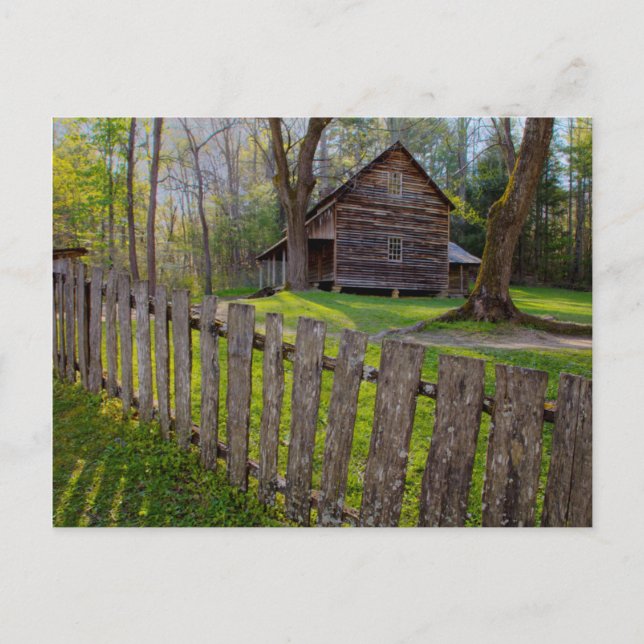 USA, Tennessee, Cabin In Cades Cove Postcard (Front)
