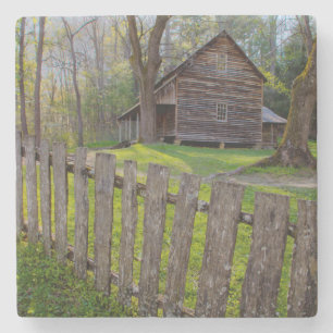 USA, Tennessee, Cabin In Cades Cove Stone Coaster