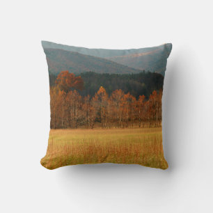USA, Tennessee. Cades Cove In Smoky Mountain Throw Pillow