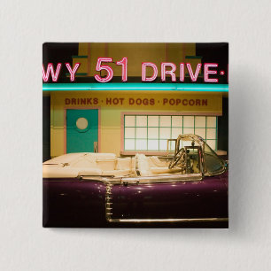 USA, Tennessee, Memphis: Elvis Presley 2 Inch Square Button