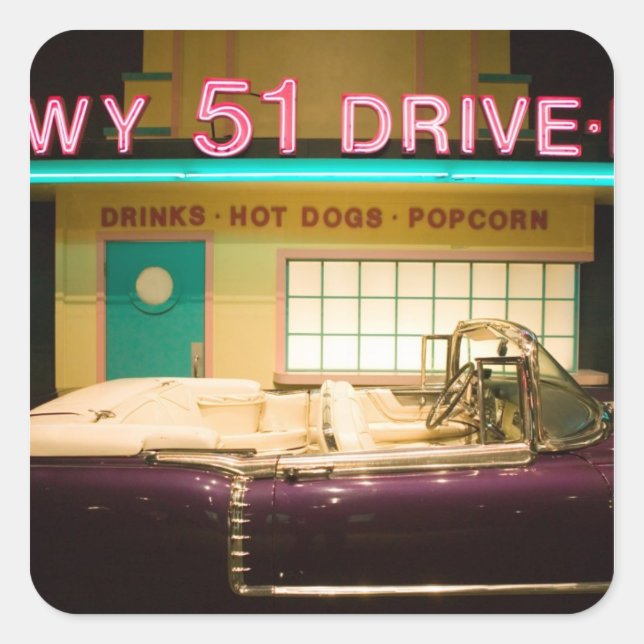 USA, Tennessee, Memphis: Elvis Presley Square Sticker (Front)