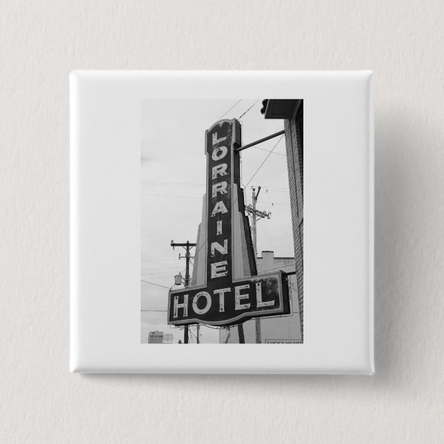 USA, Tennessee, Memphis: National Civil Rights 2 Inch Square Button (Front)