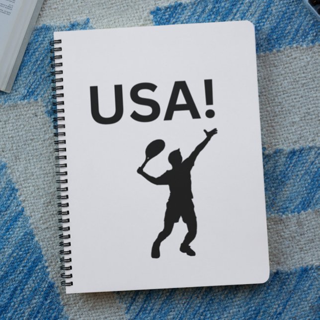 USA tennis player using dot as a ball  Notebook (Creator Uploaded)