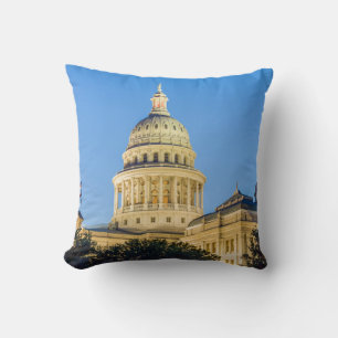 USA, Texas, Austin. Capitol Building (1888) 3 Throw Pillow