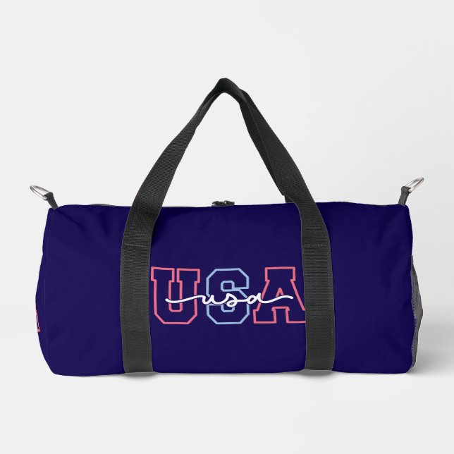 USA Text 4th Of July Design-62118 Duffle Bag (Front)