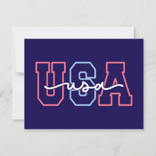 USA Text 4th Of July Design-62118 Postcard