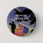 USA Thank You Veterans Custom Size Pin Button