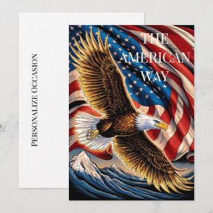 USA The American Way Personalize American Holiday  Card