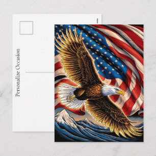 USA The American Way Personalize American Holiday  Postcard