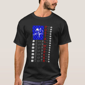 Usa Theme Postal Worker Mail Carrier T-Shirt