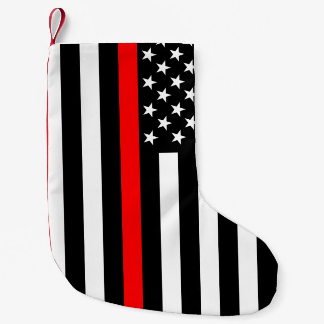 USA Thin Red Line Small Christmas Stocking (Front)