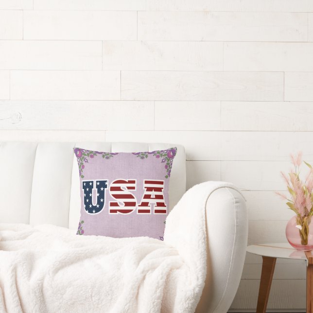 USA Throw Pillow (Couch)